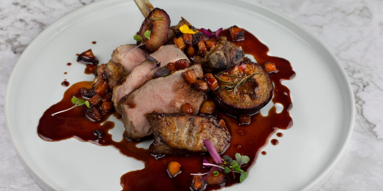 Roasted Plums And Veal