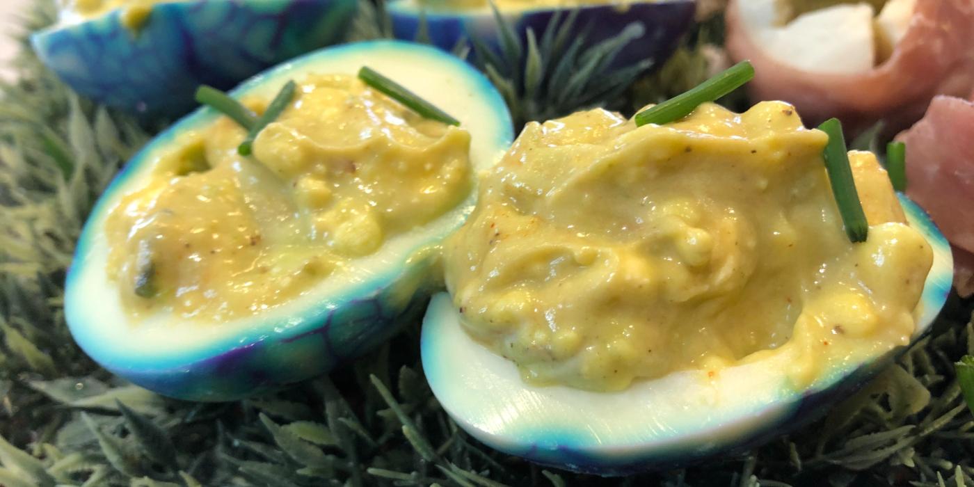 Marbled Deviled Eggs
