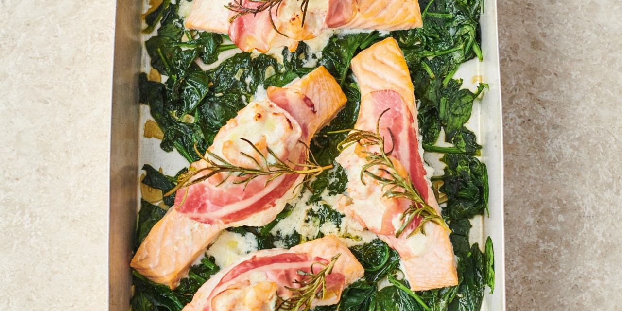 Prawn Stuffed Salmon